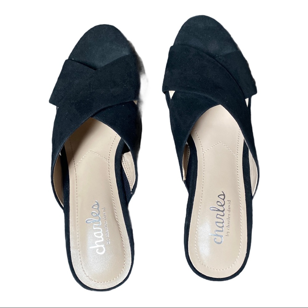 Charles David mule wedge shoes excellent condition!